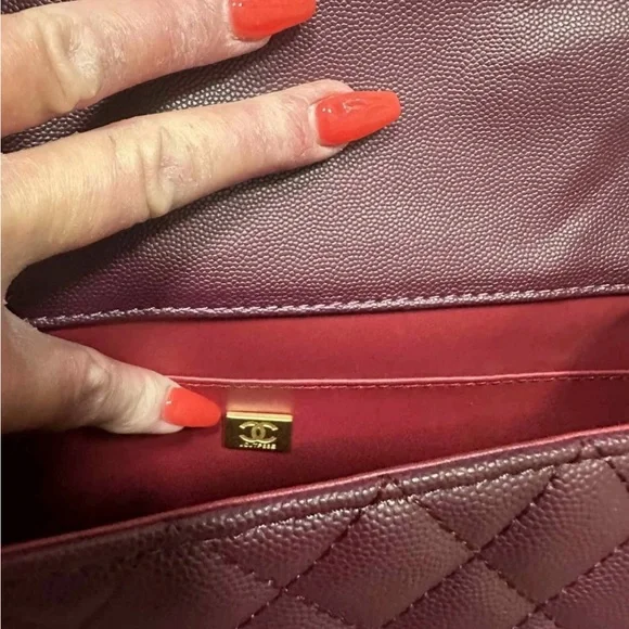 Chanel Aubergine Quilted Shoulder Bag - Picture 5 of 5